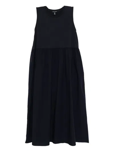 Eileen Fisher Washed Organic Cotton Dress In Blue