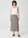 Eileen Fisher Washed Organic Linen Delave Wrap Skirt In White