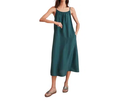Eileen Fisher Washed Silk Cami Dress In Aegean In Blue