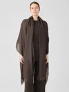 Eileen Fisher Washed Silk Parachute Scarf In Brown