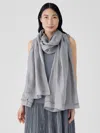 Eileen Fisher Washed Silk Parachute Scarf In Gray
