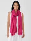 Eileen Fisher Washed Silk Parachute Scarf In Pink