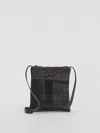 Eileen Fisher Waste No More Crossbody Bag In Gray