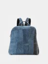 Eileen Fisher Waste No More Denim Backpack In Blue