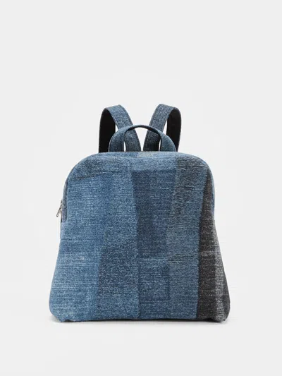 Eileen Fisher Waste No More Denim Backpack In Blue