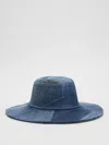 Eileen Fisher Waste No More Denim Bucket Hat In Blue