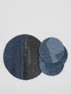 Eileen Fisher Waste No More Denim Coaster & Trivet Set In Purple
