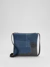 Eileen Fisher Waste No More Denim Crossbody Bag In Purple