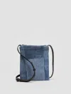 Eileen Fisher Waste No More Denim Crossbody Bag In Blue