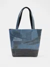 Eileen Fisher Waste No More Denim Tote In Multi