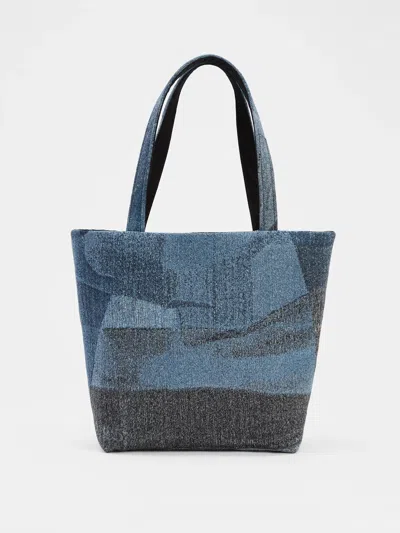 Eileen Fisher Waste No More Denim Tote In Multi