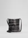 Eileen Fisher Waste No More Felted Crossbody Bag In Black