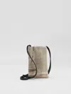 Eileen Fisher Waste No More Felted Phone Pouch In Neutral