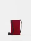 Eileen Fisher Waste No More Felted Phone Pouch In Red