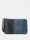 Eileen Fisher Waste No More Small Denim Pouch In Blue
