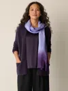 Eileen Fisher Watercolor Transitional Silk Scarf In Purple
