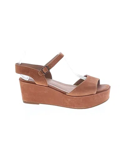 Pre-owned Eileen Fisher Wedges In Brown