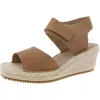 Eileen Fisher Weslia Womens Adjustable Faux Suede Espadrille Heels In Gold
