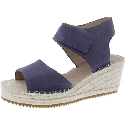 Eileen Fisher Weslia Womens Adjustable Faux Suede Espadrille Heels In Multi
