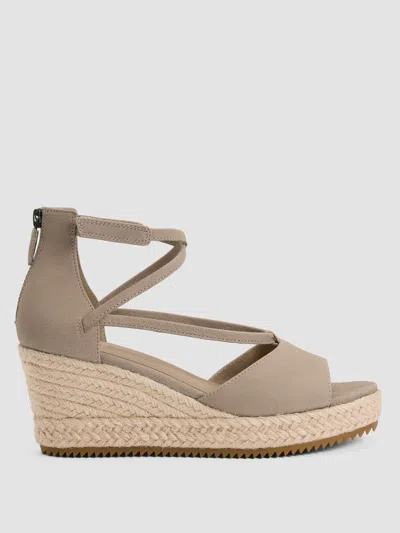 Eileen Fisher Wesson Tumbled Nubuck Wedge Espadrille In Multi