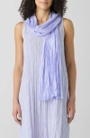 Eileen Fisher Whisper Crushed Silk Scarf In Bellflower