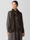 Eileen Fisher Whisper Silk Scarf In Brown