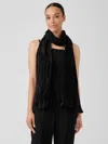 Eileen Fisher Whisper Silk Scarf In Black