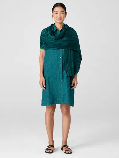 Eileen Fisher Whisper Silk Scarf In Blue