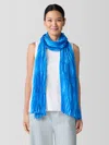 Eileen Fisher Whisper Silk Scarf In Blue