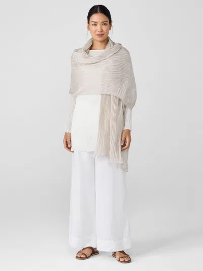 Eileen Fisher Whisper Silk Scarf In Neutral