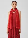 Eileen Fisher Whisper Silk Scarf In Red