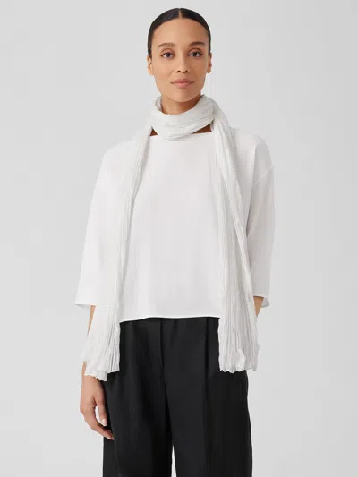 Eileen Fisher Whisper Silk Scarf In White