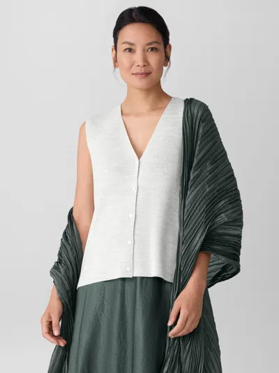 Eileen Fisher Whisper Transitional Silk Scarf In Gray