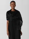 Eileen Fisher Whisper Transitional Silk Scarf In Black