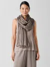 Eileen Fisher Whisper Transitional Silk Scarf In Brown