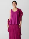 Eileen Fisher Whisper Transitional Silk Scarf In Pink