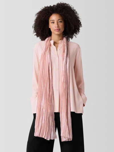 Eileen Fisher Whisper Transitional Silk Scarf In Pink