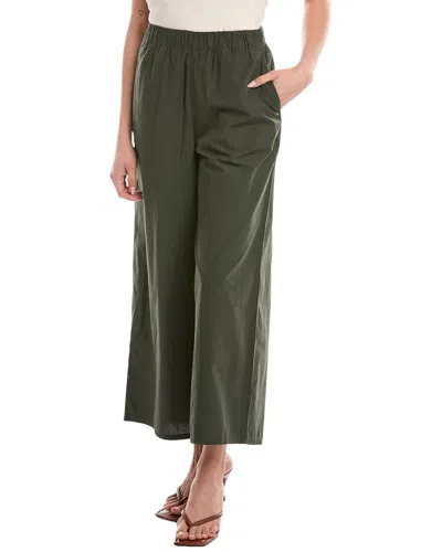 Eileen Fisher Wide Ankle Pant In Green