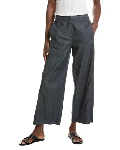 Eileen Fisher Wide Ankle Pant In Blue