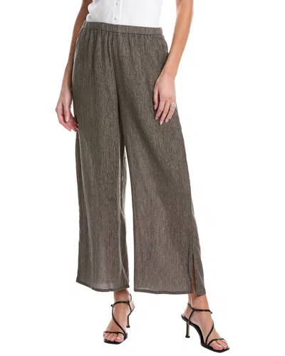 Eileen Fisher Wide Ankle Pant In Brown