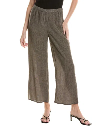 Eileen Fisher Wide Ankle Pant In Brown