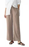 Eileen Fisher Wide Ankle Pant In Cocoa In Brown