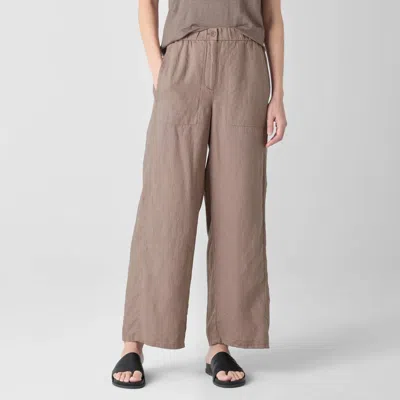 Eileen Fisher Wide Ankle Pants In Cocoa In Brown