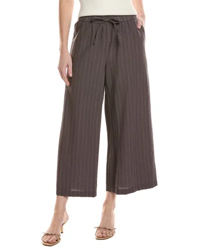 Eileen Fisher Wide Cropped Pant In Brown