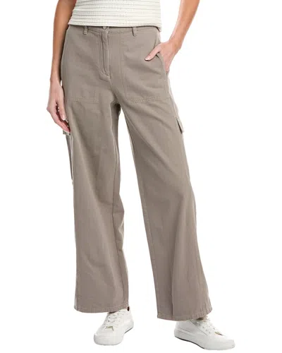Eileen Fisher Wide Flare Cargo Pant In Tan