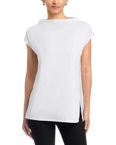 Eileen Fisher Wide Funnel Neck Tunic In White