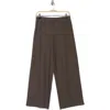 Eileen Fisher Wide Leg Ankle Pants In Brown