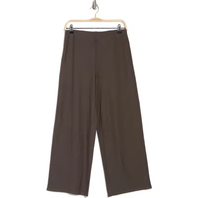 Eileen Fisher Wide Leg Ankle Pants In Brown