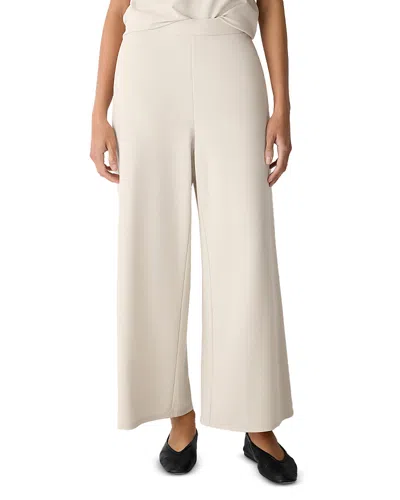 Eileen Fisher Wide Leg Ankle Pants In Neutral