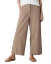 Eileen Fisher Garment-dyed Wide-leg Pant In Biscuit In Neutral